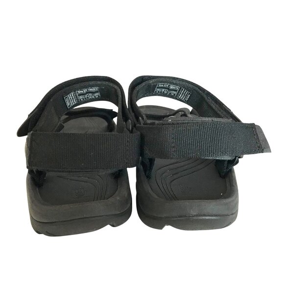 Teva Hurricane 4 Black Sport Sandals Mens 8/40.5 Adjustable Straps & Rugged Sole - Picture 4 of 9